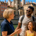 tourisme-vieux-lyon-famille-metisse-visite-guidee - tour Visite Privée Lyon, Guide Lyon, Visite Guidée Lyon, Lyon Tour, Guide Conférencier Lyon